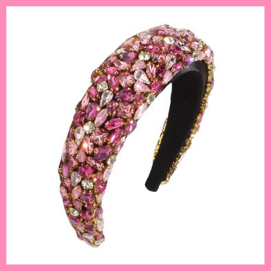 Pretty in Pink Jewelled Headband