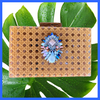 Wicker Acrylic Clutch Bag