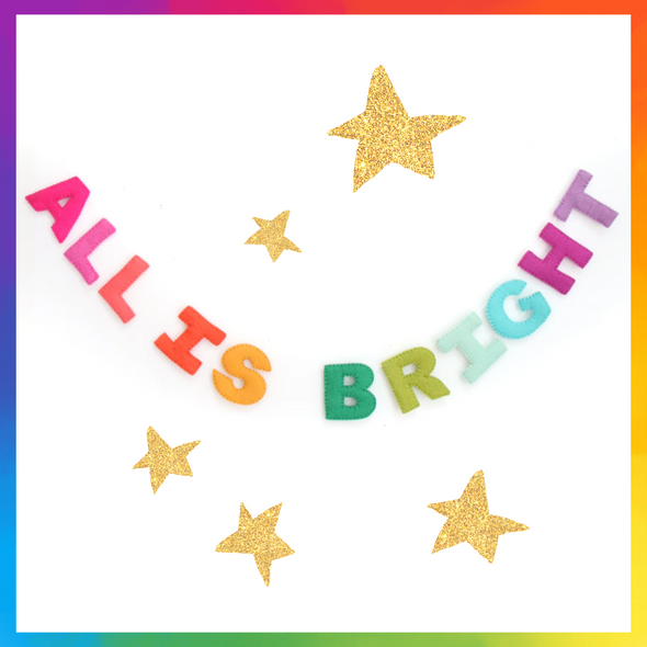 Handmade Felt Garland - All Is Bright