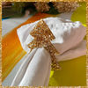 Christmas Tree Gold Napkin Rings - 4 Pack