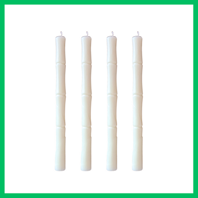 Bamboo Candles - White