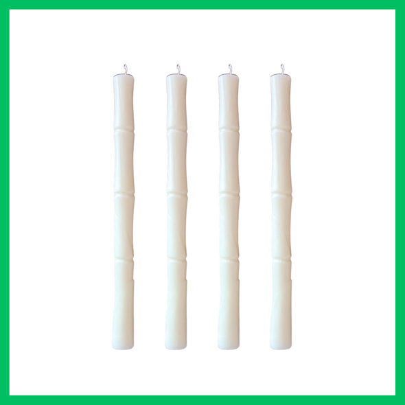 Bamboo Candles - White