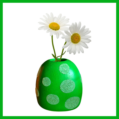 Green Polka Dot Vase