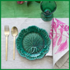 Green Block Stripe Handprinted Tablecloth 350cm