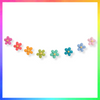 Handmade Felt Garland - Rainbow Daisy