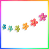 Handmade Felt Garland - Rainbow Daisy