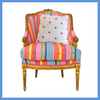 Saffron and White with Neon Pink Ikat Polka Dot Hand Printed Cushion