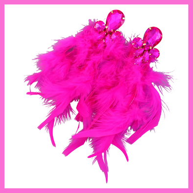 A Flock of Feathers Earrings - Pink