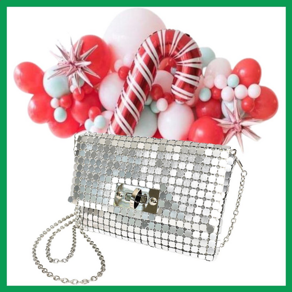 Galaxy Clutch Bag - Silver