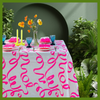 The Ribbon Tablecloth – Highlighter Pink Joy Bomb 350cm