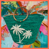 Sunsets and Palm Trees Basket - Teal