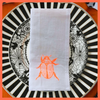 Neon Orange Beetle Handprinted Napkins