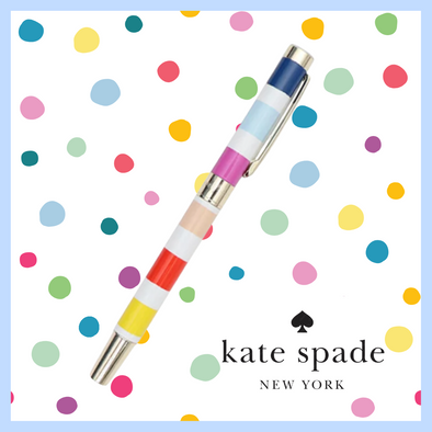 Kate Spade Rainbow Stripe Luxe Ballpoint Pen
