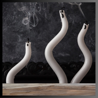 Hand Poured Dinner Candles - White Set of 2