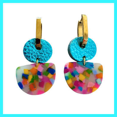 Dainty Hoops - Turquoise