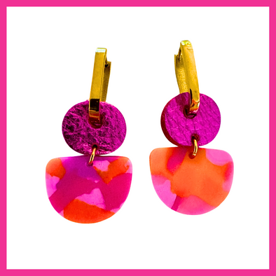 Dainty Hoops - Pink