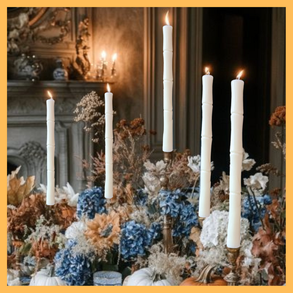 Bamboo Candles - White