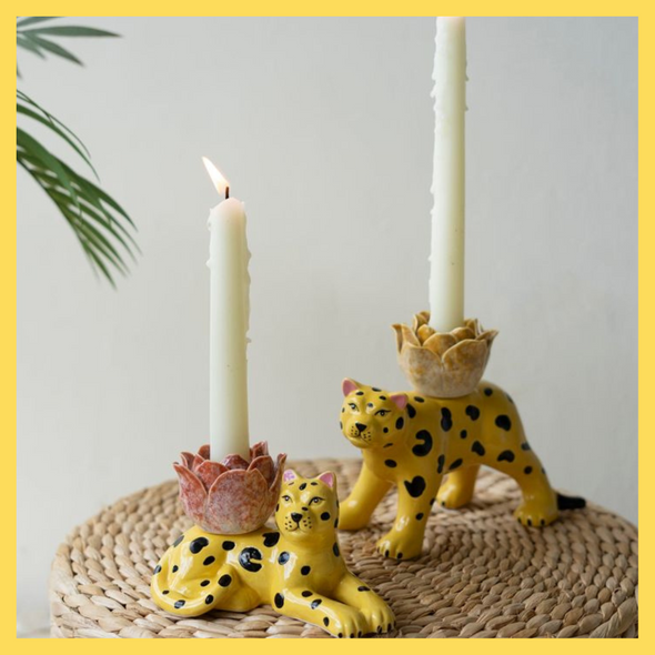 Hand Poured Dinner Candles - White Set of 2