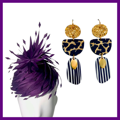 Flourish Monochrome Gold Earrings