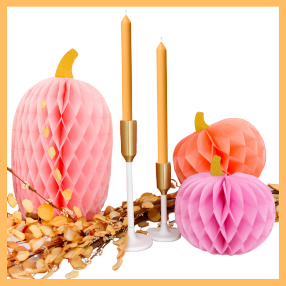 Hand Poured Dinner Candles - Tangarine Set of 2