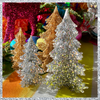 Christmas Trees, Silver Glitter Acrylic Set of 2