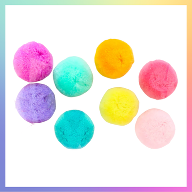 Fluffy Pom Pom Magnet Set