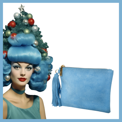 Tasseltastic Mini Clutch Bag - Blue