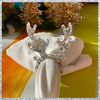 Christmas Reindeer Silver Napkin Rings - 4 Pack