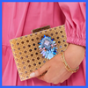 Wicker Acrylic Clutch Bag