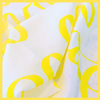 Acid Yellow Ribbon Handprinted Linen Tablecloth