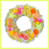 Smiley Handmade Tinsel Wreath