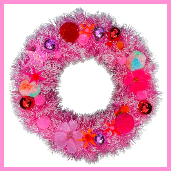 Candy Handmade Tinsel Wreath