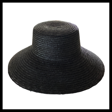 Paloma Black Straw Sun Hat