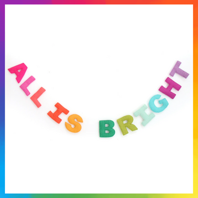 Handmade Felt Garland - All Is Bright