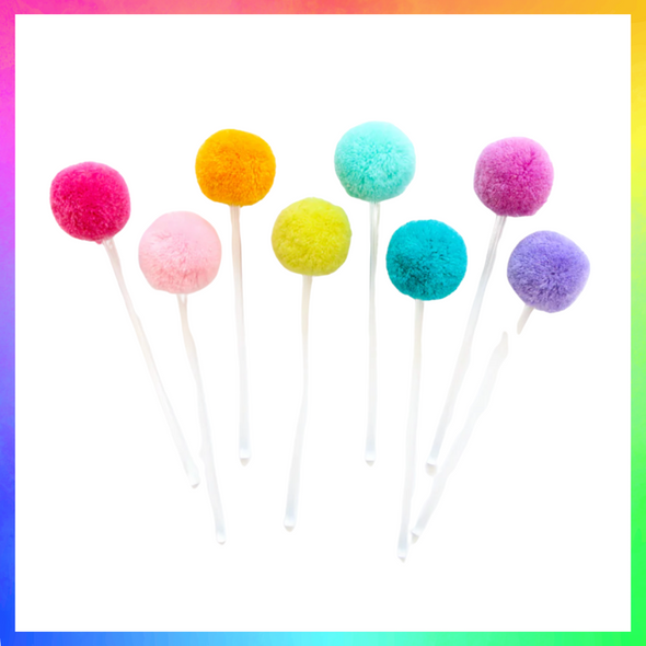 Handmade Rainbow Set of Swizzle Sticks, Cake Toppers or Dessert Decor! - You Choose