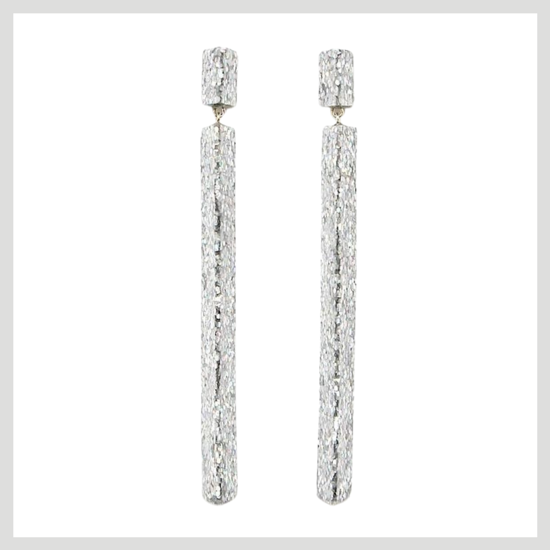 Silver best sale sparkly earrings
