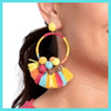 Costa Rica Tassel Pom Pom Earrings