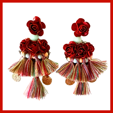 Rosso Fiori d'Italia Earrings