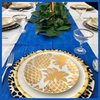 Mediterranean Block Stripe Handprinted Tablecloth