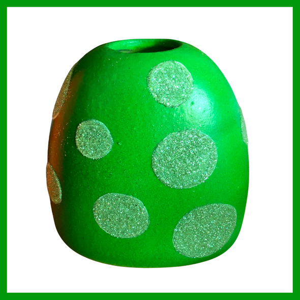 Green Polka Dot Vase