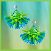 Exotic Blooms Earrings - Green