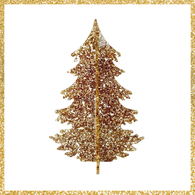 Christmas Tree, Large Gold Glitter Acrylic