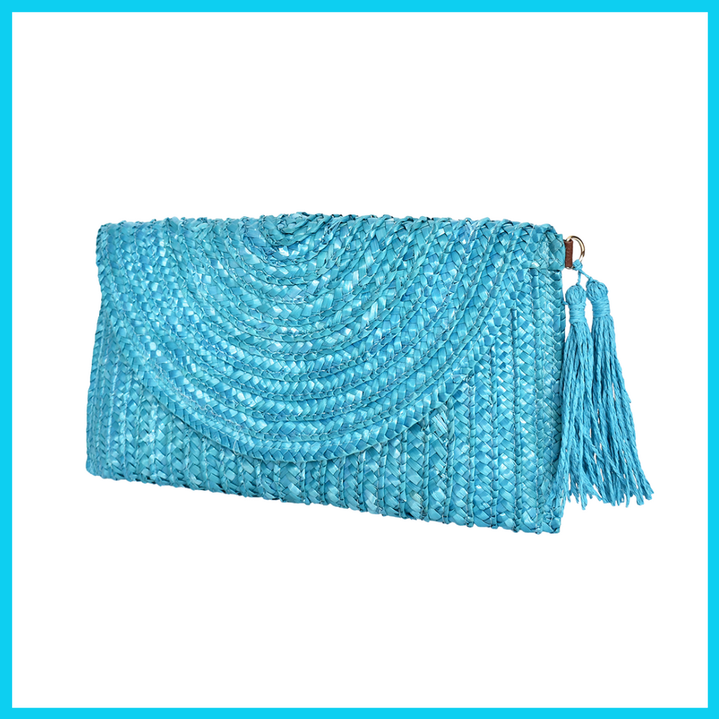 Turquoise blue clutch online bag